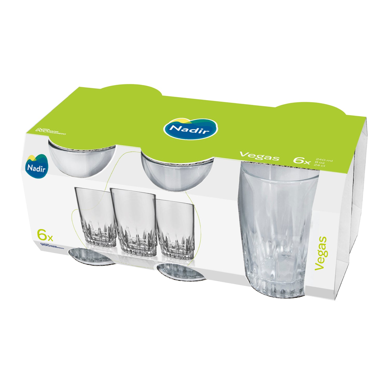 Set 6 Vasos Jugo Vegas 240cc Set 6 Vasos Jugo Vegas 240cc - Imagen 1