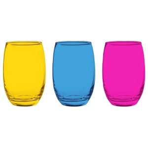 Set 6 Vasos Bajos Mikonos Full Color 460Cc