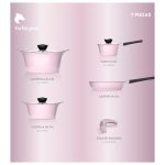 Batería Cocina Aluminio Fundido 7 piezas Kova Pink - Imagen 6