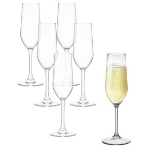 Set De 6 Copas De Champagne Crista Fino 200ml Riserva