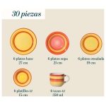 Juego de Vajillas 30 Piezas Pintado a Mano Cascais - Imagen 14