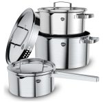 Batería de Cocina 6 Piezas Acero Inoxidable 510-6SS