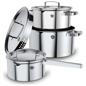 Batería de Cocina 6 Piezas Acero Inoxidable 510-6SS