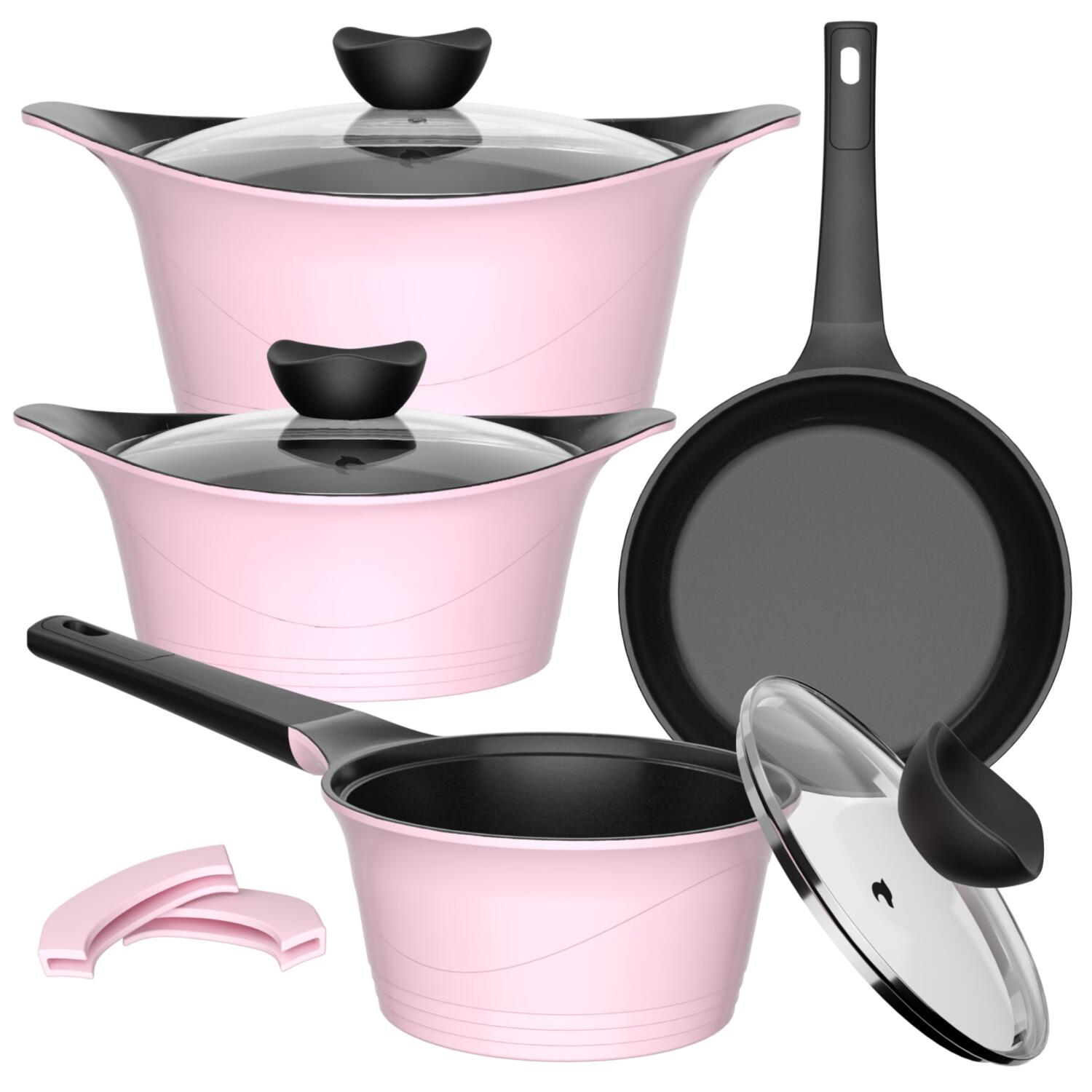 Batería Cocina Aluminio Fundido 7 piezas Kova Pink Batería Cocina Aluminio Fundido 7 piezas Kova Pink - Imagen 1