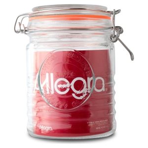 Frasco con tapa de Vidrio 750ml Allegra