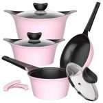 Batería Cocina Aluminio Fundido 7 piezas Kova Pink - Imagen 2