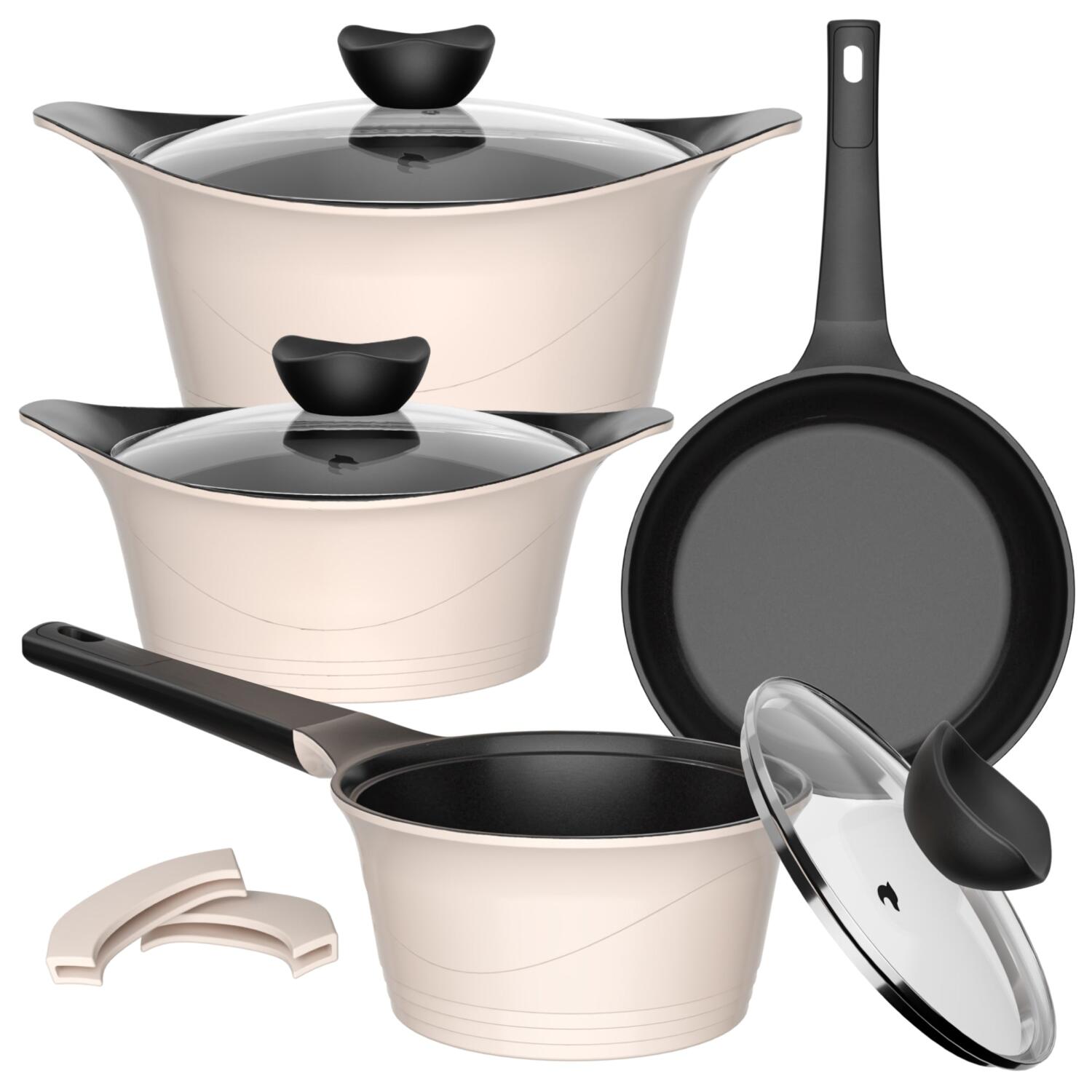 Batería Cocina Aluminio Fundido 7 piezas Kova Beige Batería Cocina Aluminio Fundido 7 piezas Kova Beige - Imagen 1