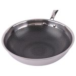 Sartén Wok Acero Inoxidable Antiadherent 26cm Honeycomb Wens - Imagen 2