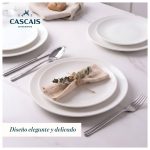 Juego de Vajillas 30 Piezas Porcelana Rodondo Blanco Cascais - Imagen 2