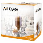 Set 2 Tazas de vidrio Allegra Cappuccino Grande 230Cc - Imagen 2