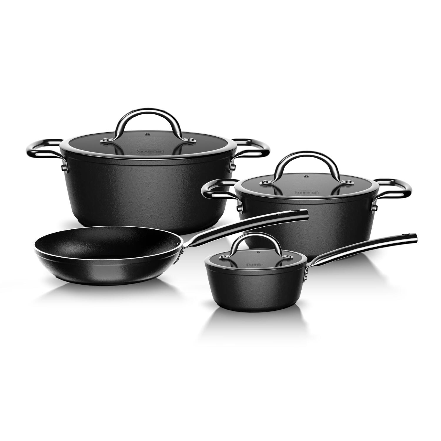 Batería de Cocina 7 Piezas Aluminio Forjado Black Batería de Cocina 7 Piezas Aluminio Forjado Black - Imagen 1