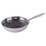 Sartén Wok Acero Inoxidable Antiadherent 26cm Honeycomb Wens