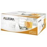 Set De 6 Vasos de Vidrio Bajos 290ml Napoles Allegra - Imagen 2