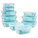 Set 10 Contenedores Herméticos Vidrio Allegra | Tapers Rectangulares para Cocina