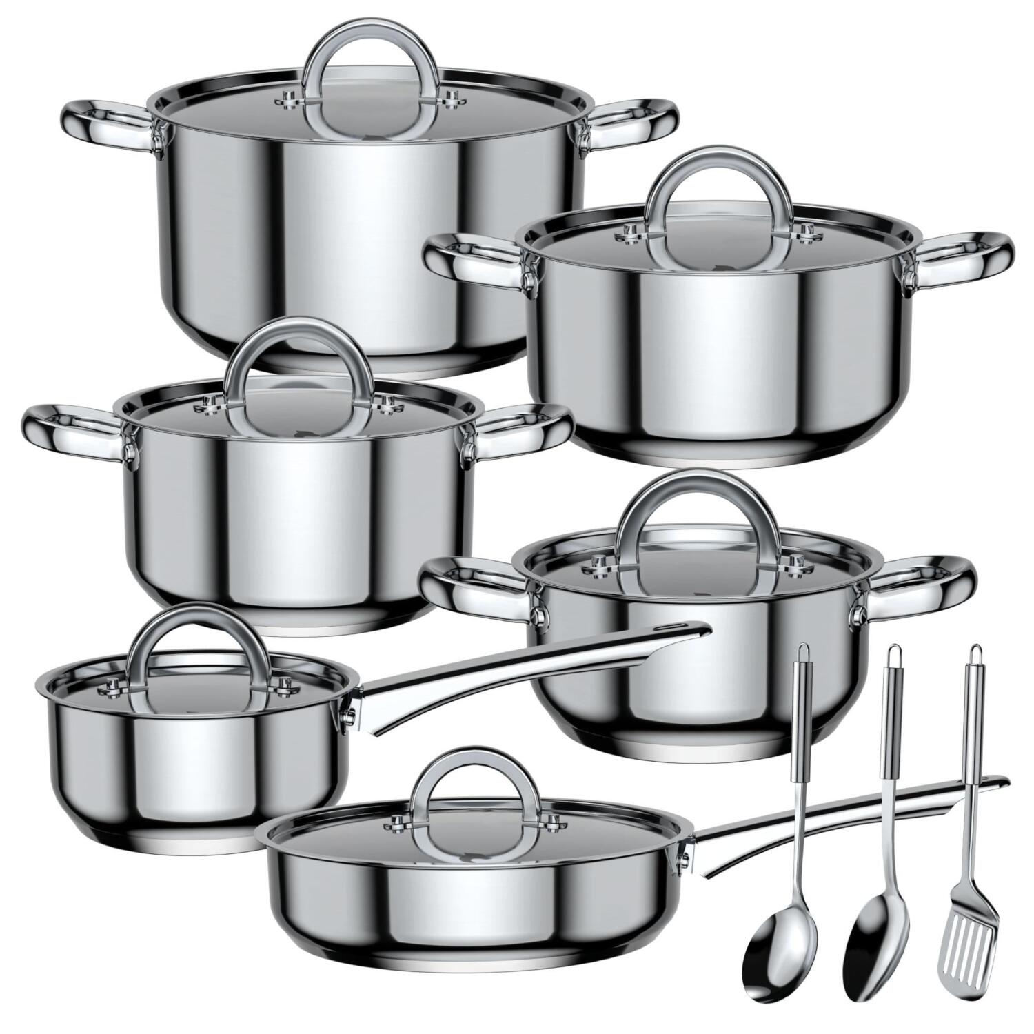 Batería de Cocina Acero Inoxidable 15 Piezas Juego de Ollas Stark Batería de Cocina Acero Inoxidable 15 Piezas Juego de Ollas Stark - Imagen 1