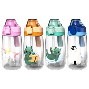Botella Infantil Plástico 500 ml Coral