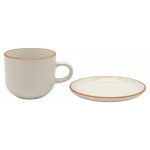 Juego de 12Pzs Tazas Té + Platos 200ml Beige Aryna Hallen - Imagen 3