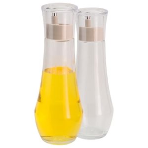 Set Alcuza 2 Botellas Vidrio Aceite y Vinagre 270ml Curves